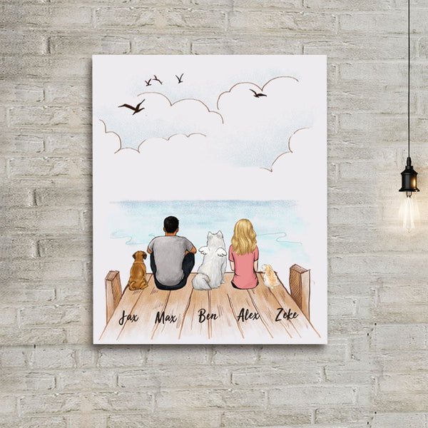 Personalized Wooden Puppy Couple Puzzle For Valentine's Day
