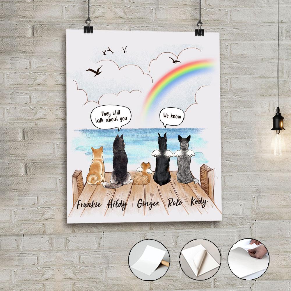 Personalized Dog Memorial Peel &amp; Stick Poster - They still talk about you