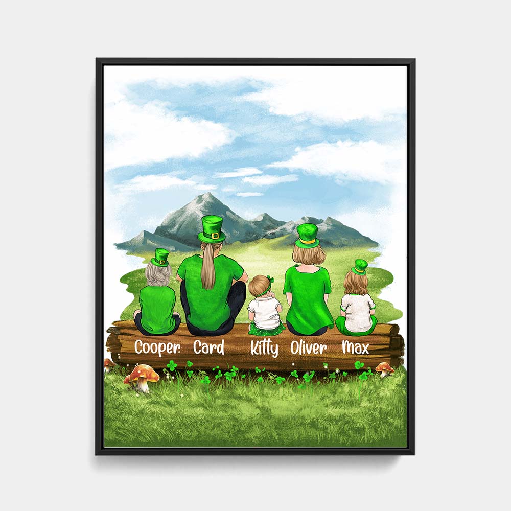 Personalized Family St Patrick&#39;s Day Framed Canvas
