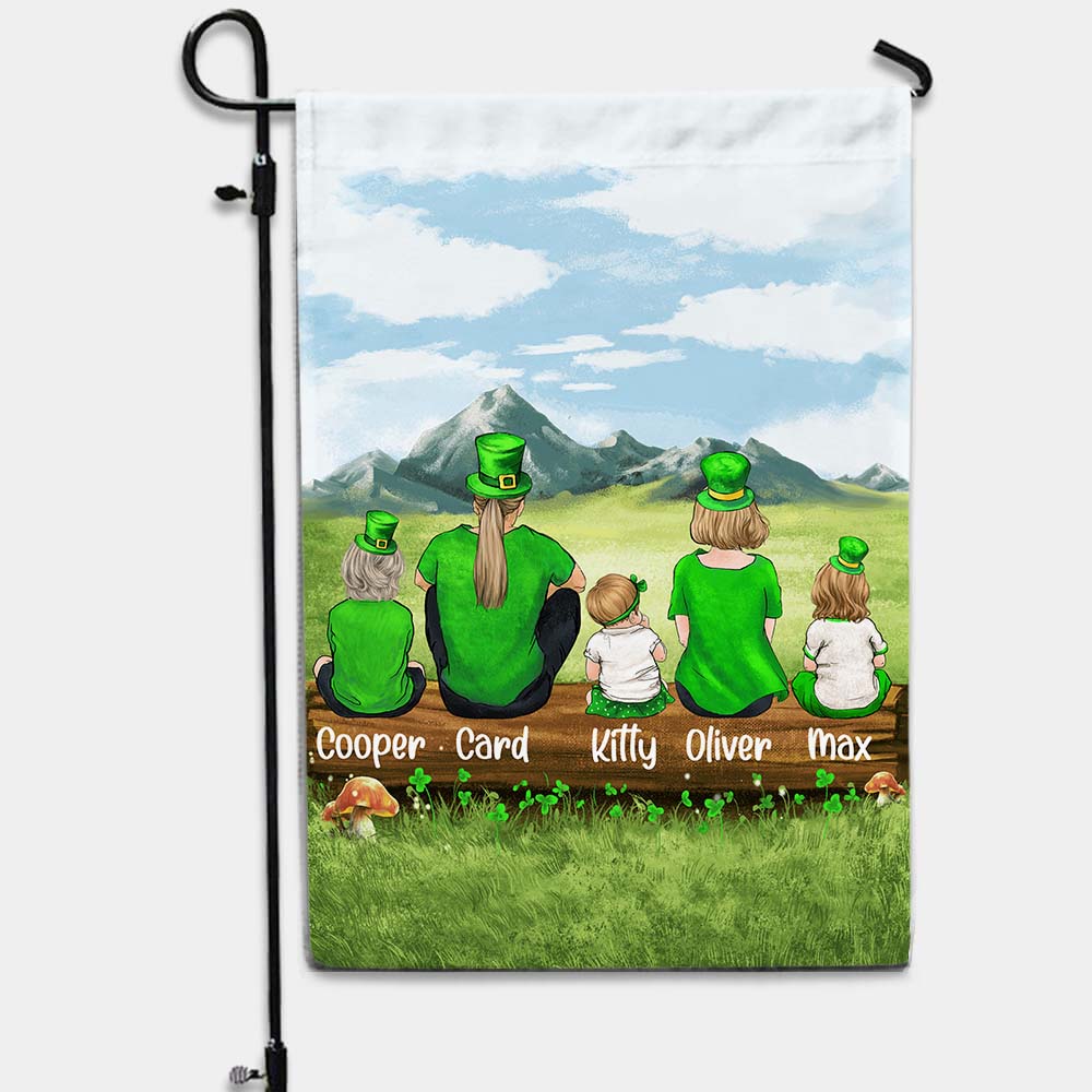 Personalized Family St Patrick&#39;s Day Garden Flag