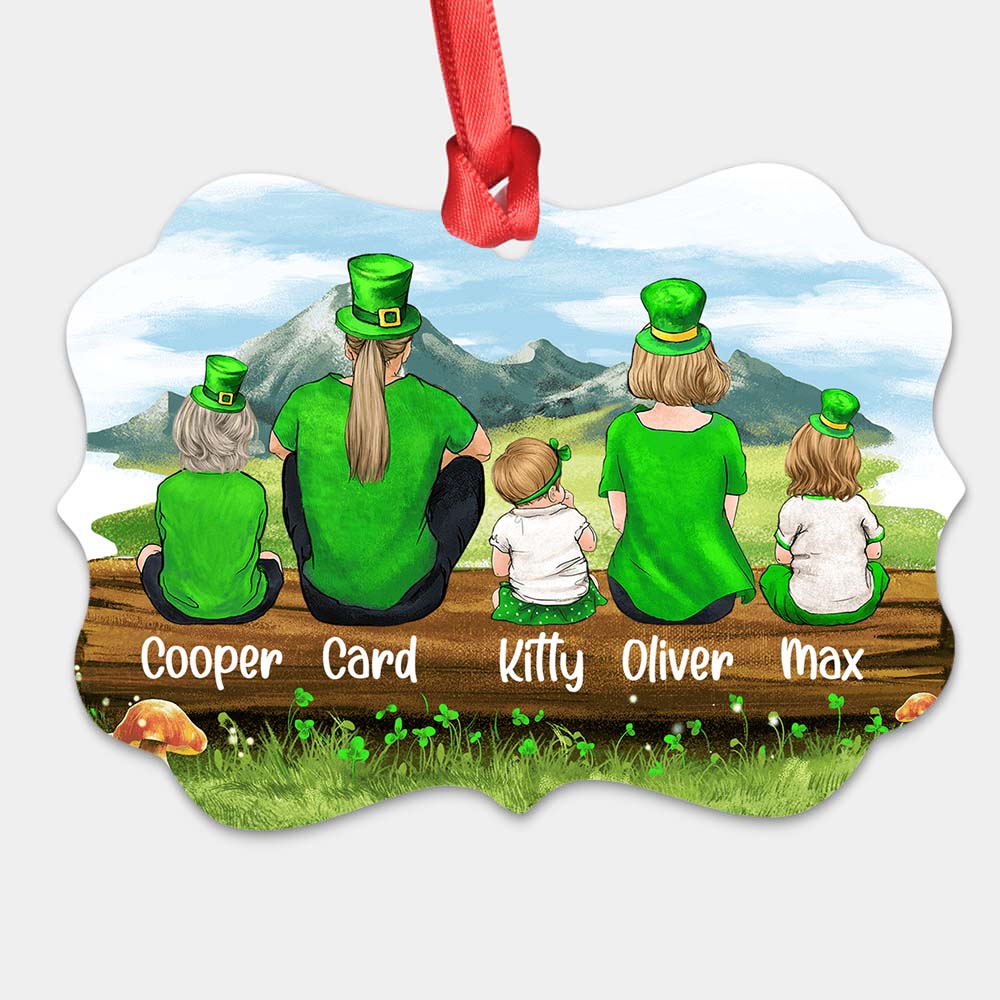 Personalized Family St Patrick&#39;s Day Medallion Metal Ornament