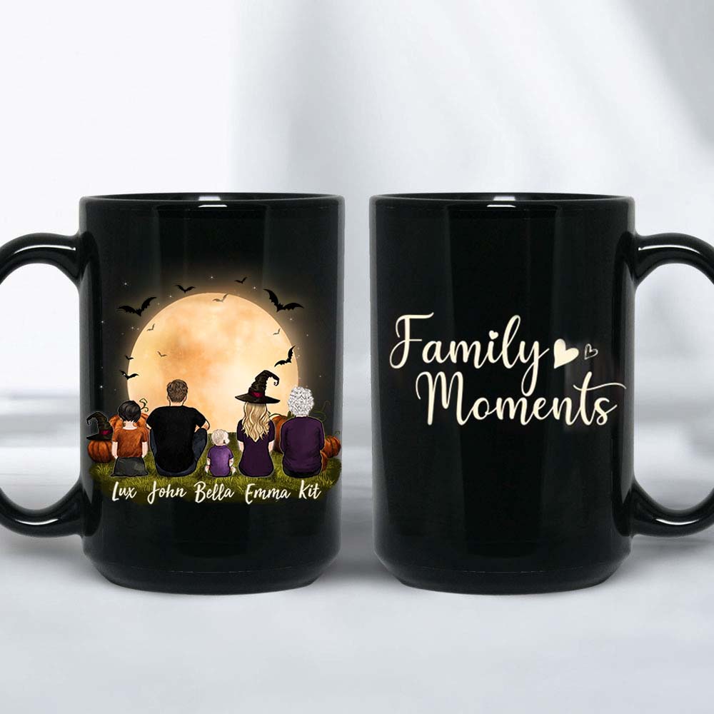 Personalized gifts for the whole family Halloween Coffee Mug - UP TO 5 PEOPLE - CUSTOM MESSAGE - 2426