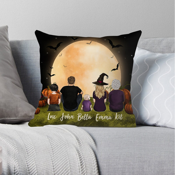 Personalized Family Members Throw Pillow Christmas Gift for The Whole Family Canvas Pillow 12x12in Unifury