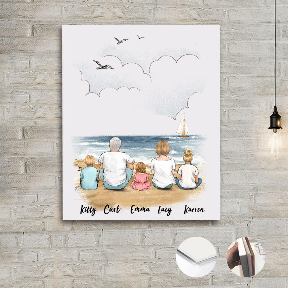 Personalized Family Acrylic Print - Beach