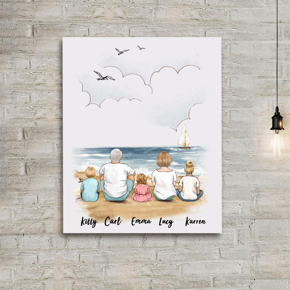 Family Custom Canvas Print - Wall Art  Family Beac