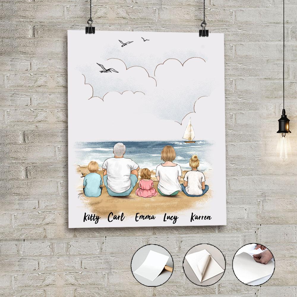 Personalized Family Peel &amp; Stick Poster - Beach