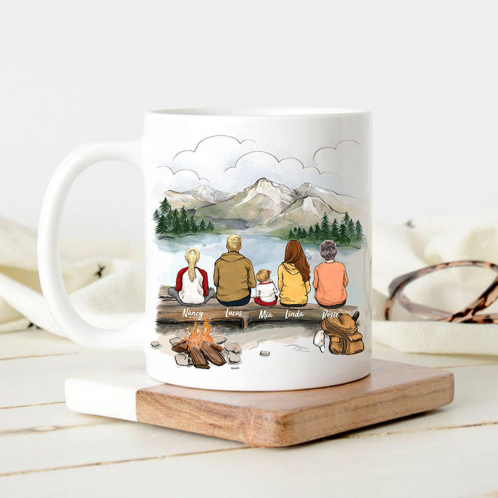 11oz mug gift for the whole family with up to 5 people go hiking together