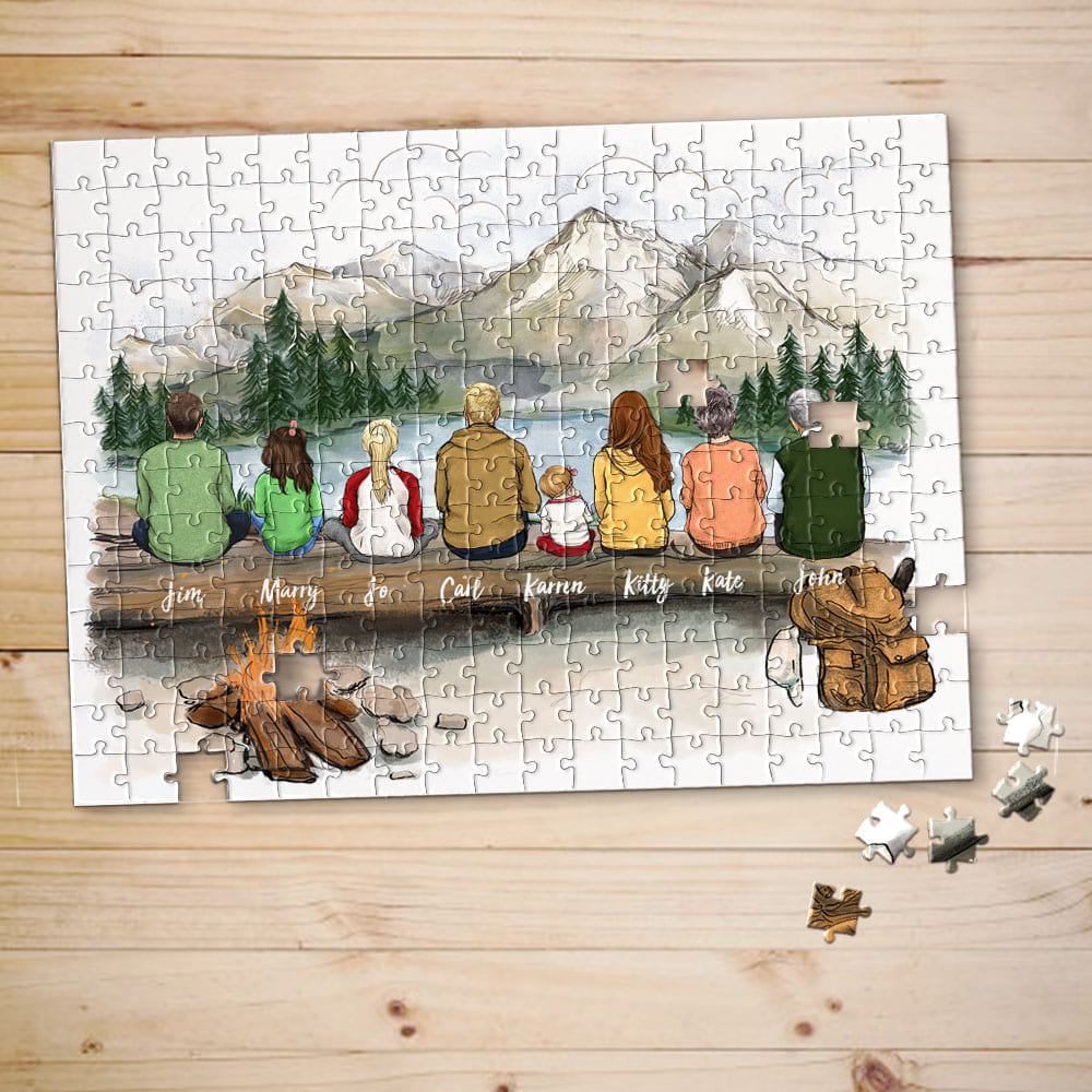 puzzle gift for the whole family with up to 8 people go hiking together