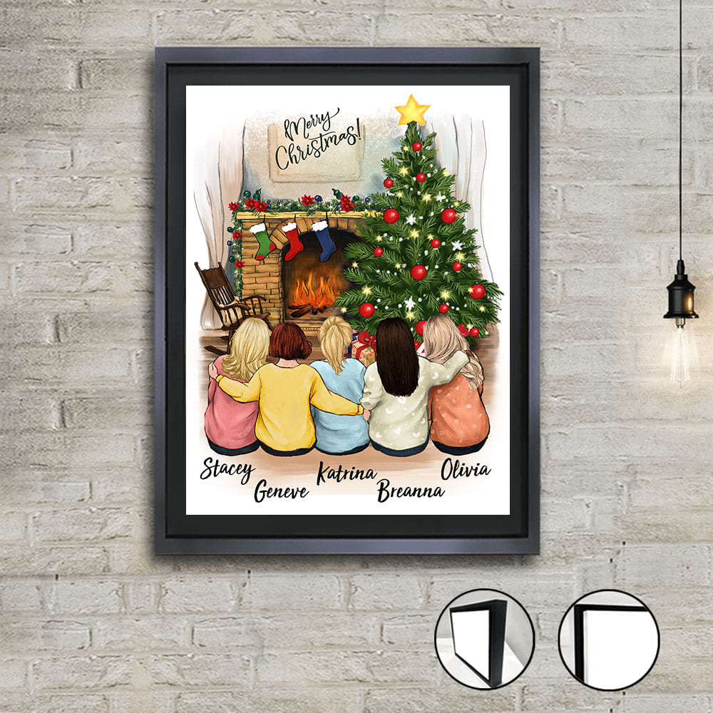 Personalized best friend Christmas gift ideas Framed Canvas