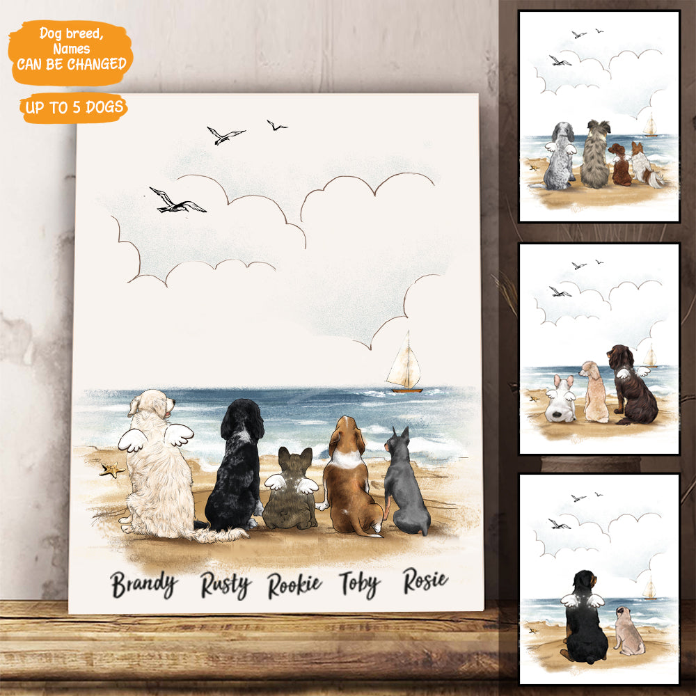 Personalized canvas tote bag gift for dog lovers - Dogs & Books - Unifury