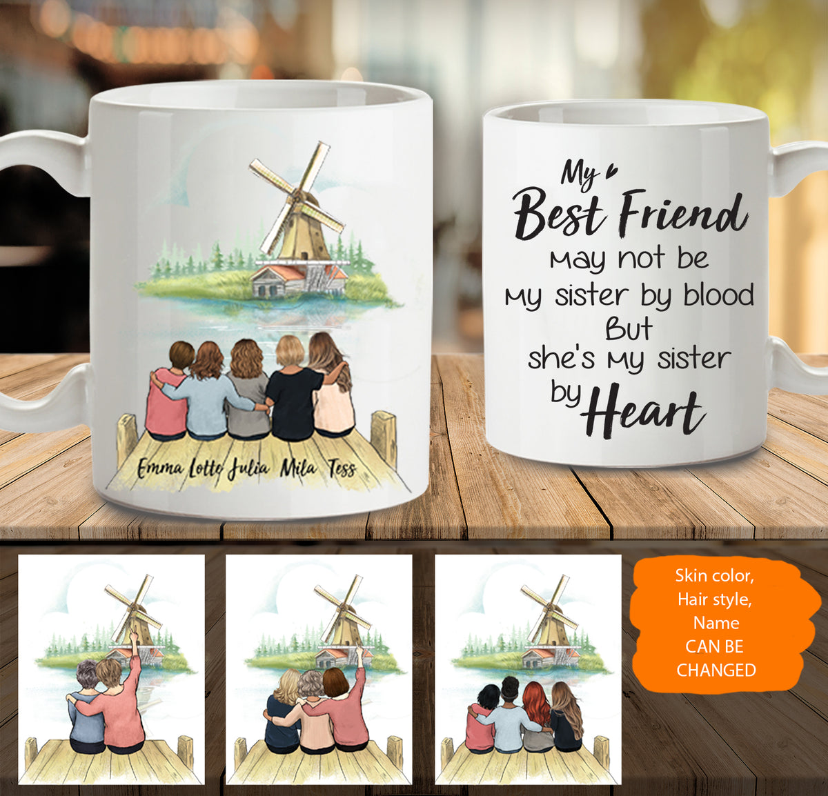 Personalized Best Friend Coffee Mug - Windmill