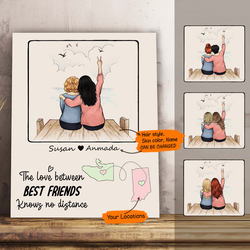 Personalized best friend gift ideas rounded canvas tote bag - Beach -  Unifury