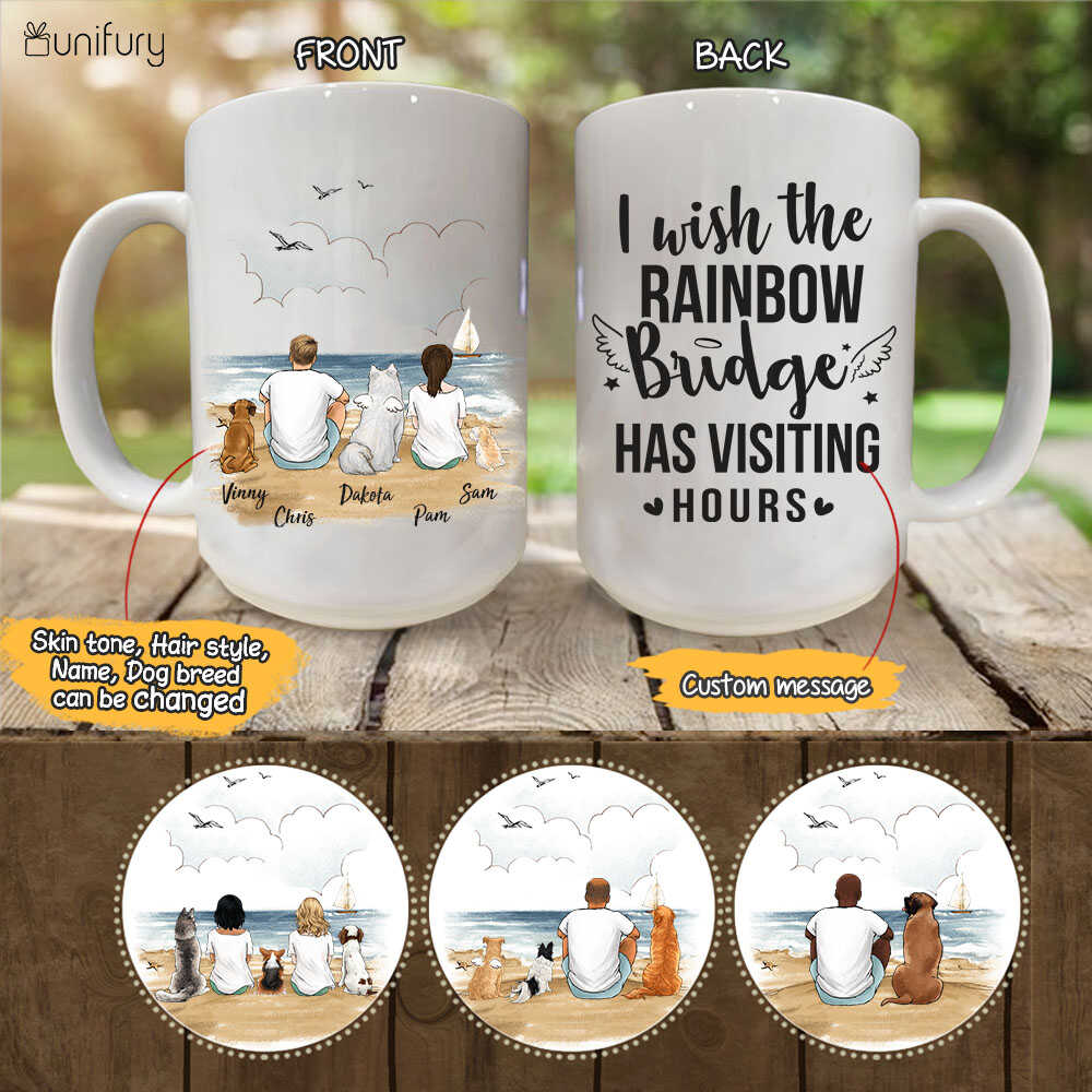 Personalized dog mug gifts for dog lovers - memorial message