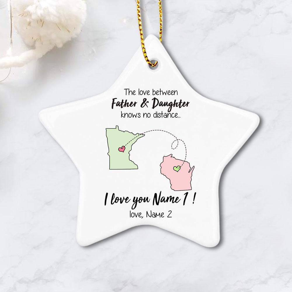 long distance relationship star ornament
