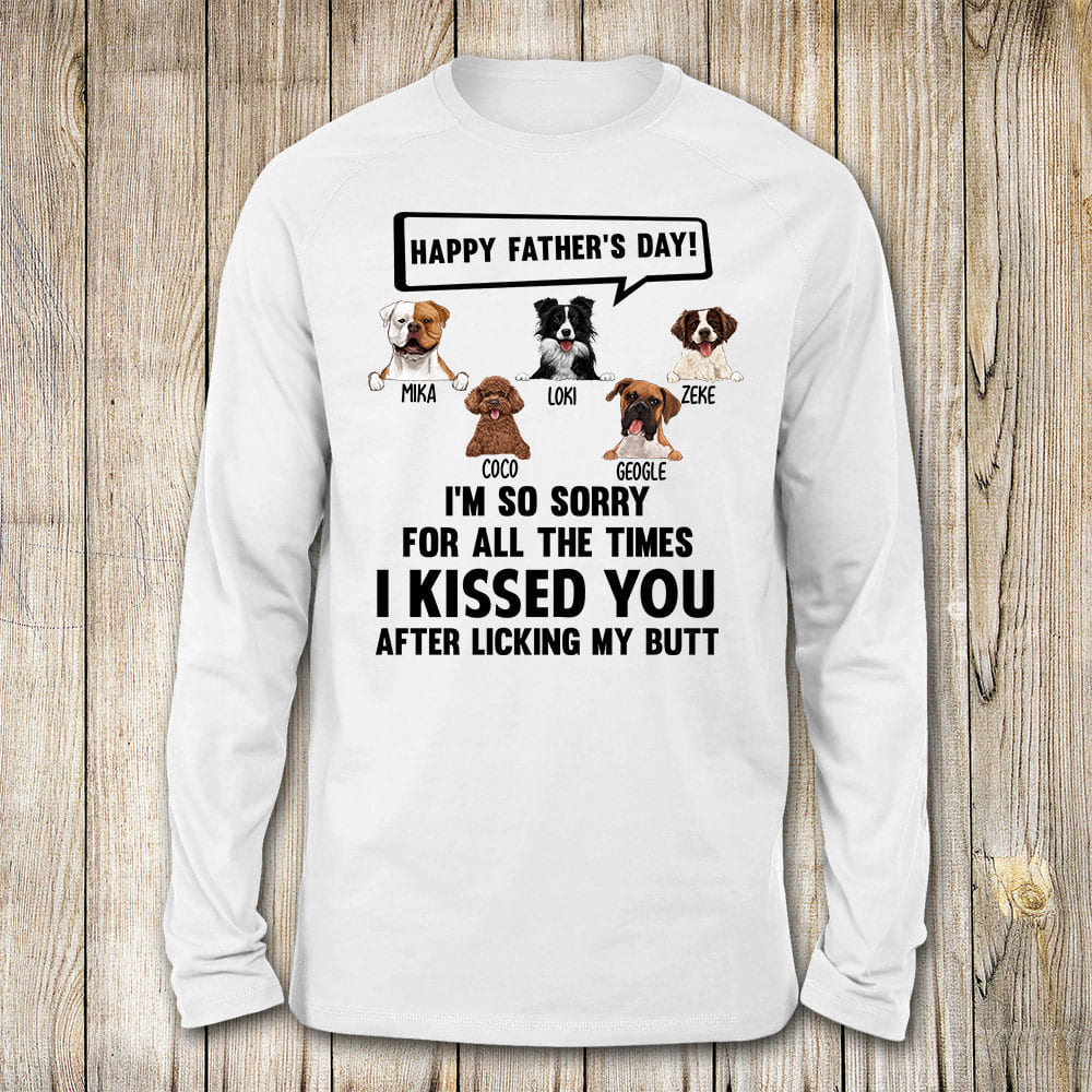 Personalized dog dad T-Shirt with custom funny sayings - Unifury