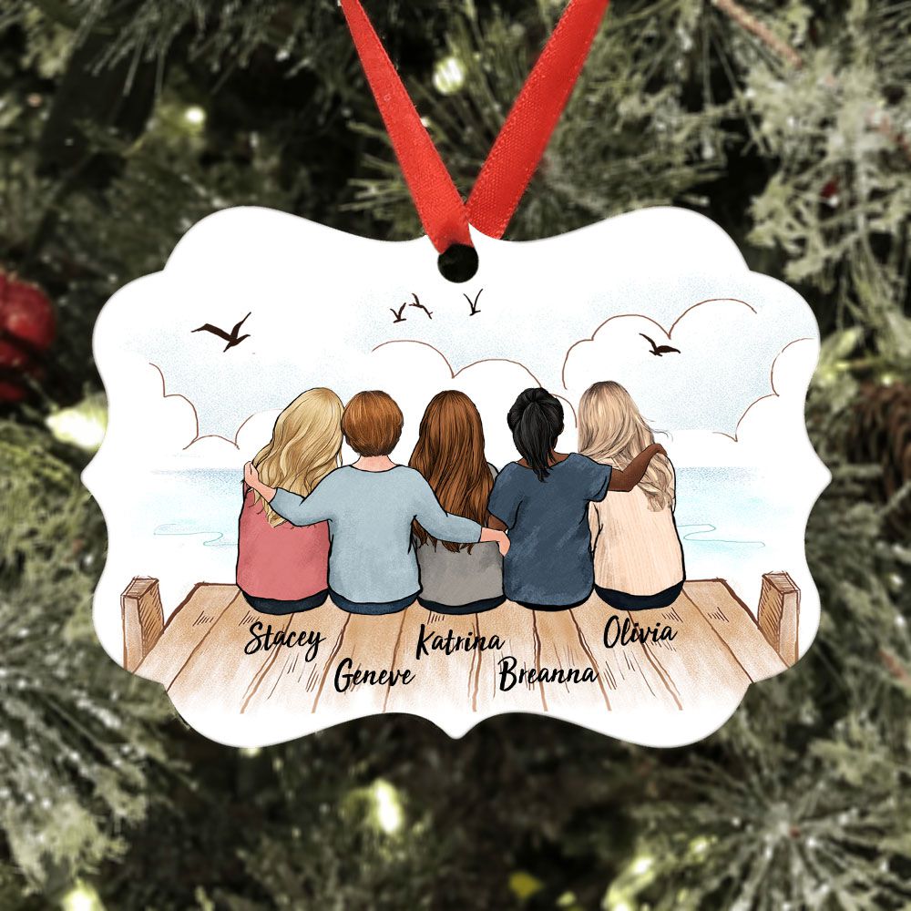 Personalized Friendship Ornament - Wooden Dock