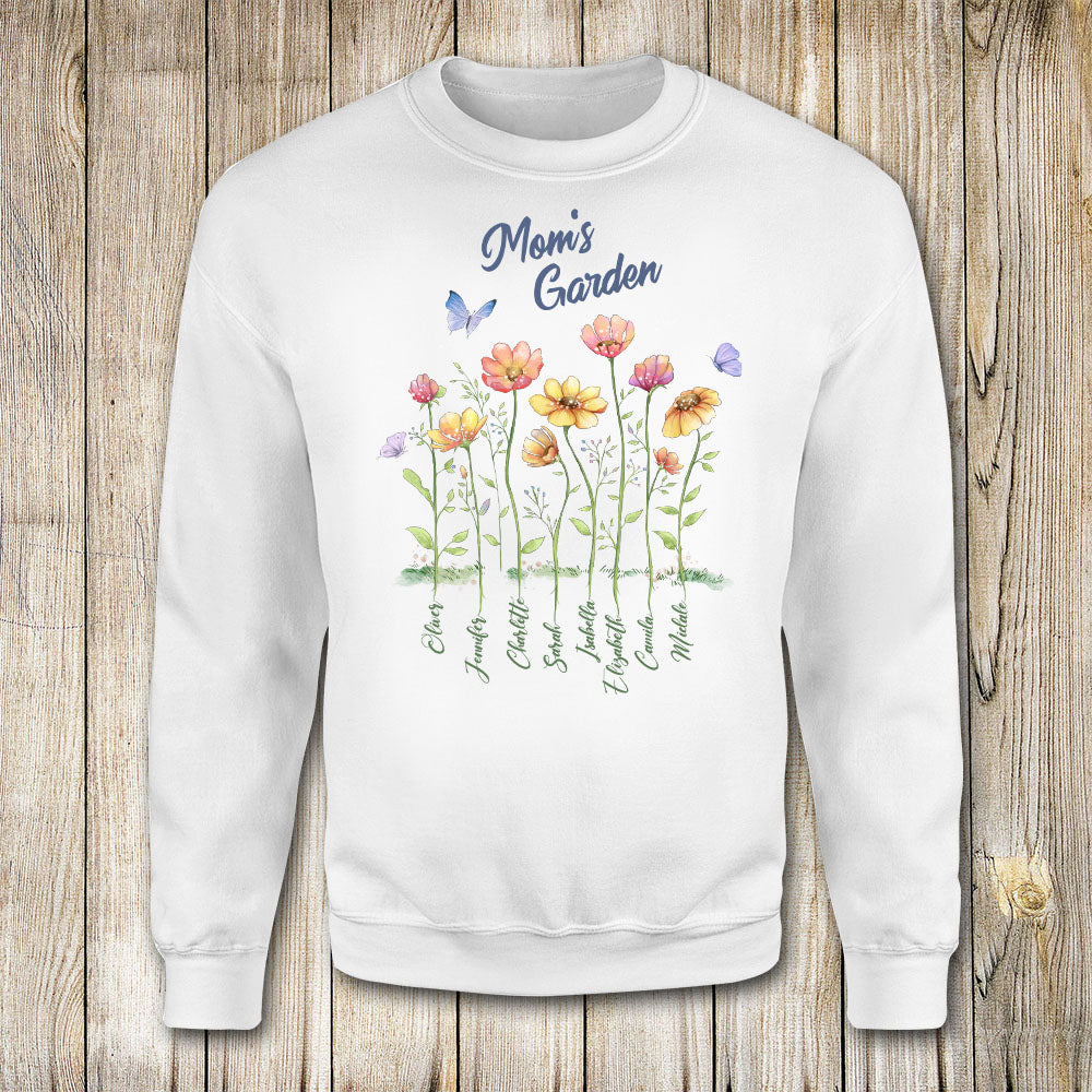 Personalized Grandma&#39;s garden sweatshirt gifts for the whole family - up to 8 names