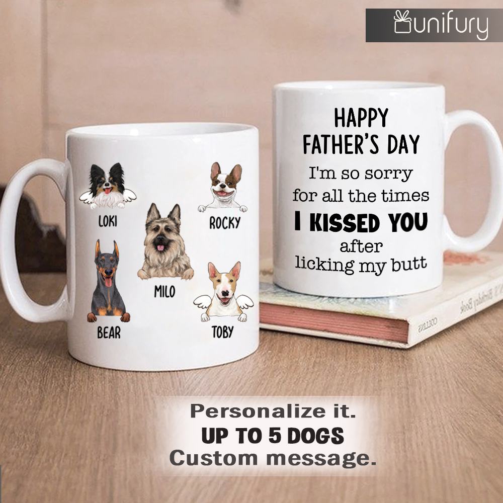 Personalized Dog Face Mug With Custom Funny Saying | Unifury - Unifury