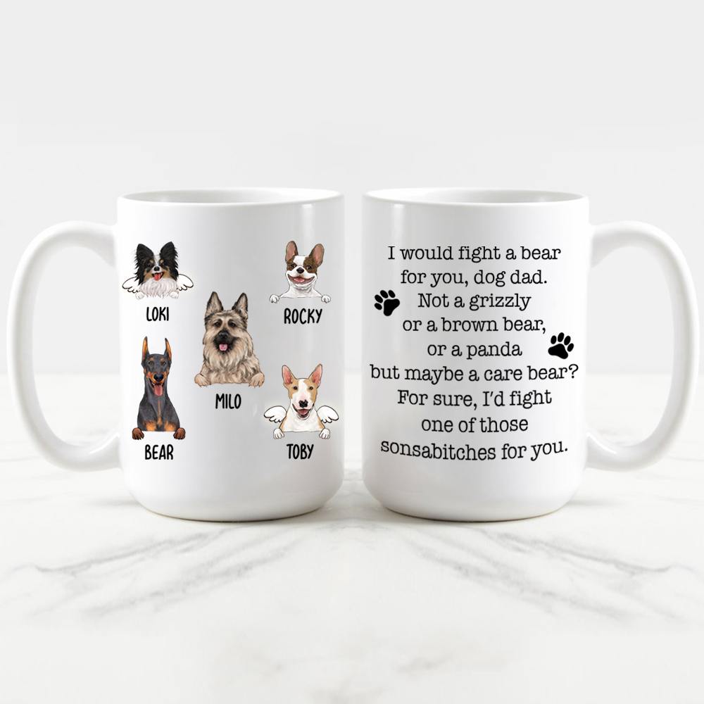 Funny mug gift for dog dad