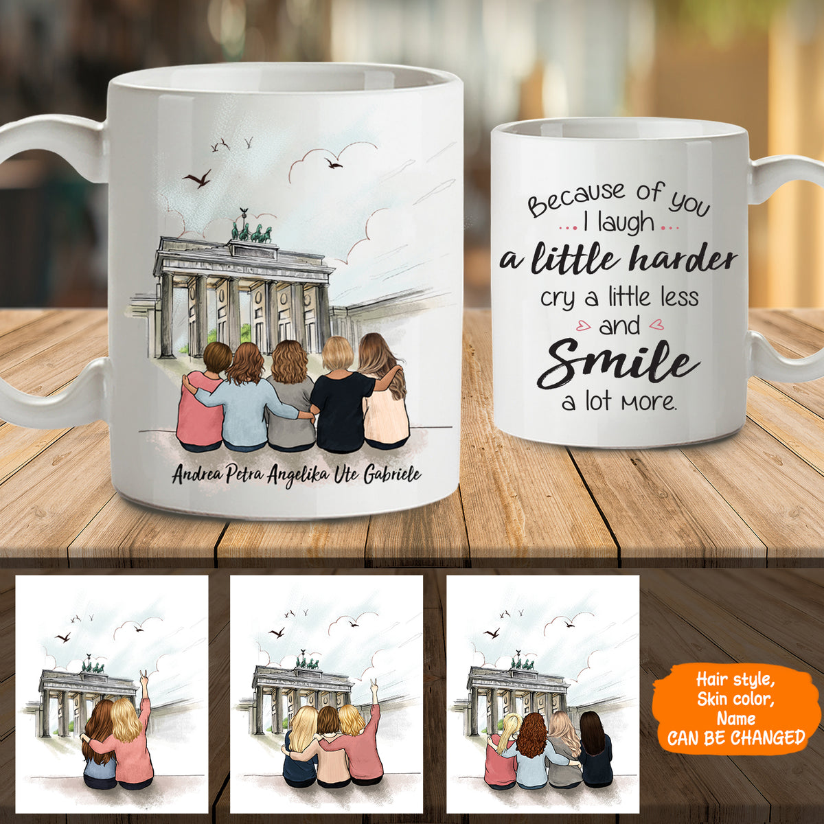 Personalized best friend birthday gifts Coffee Mug - Brandenburg Gate - 2336