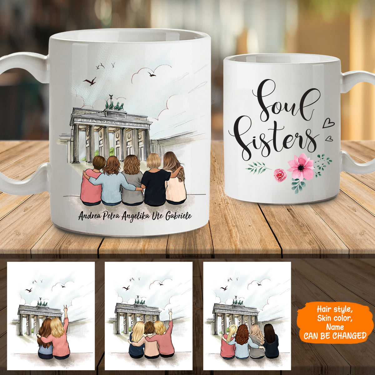 Personalized best friend birthday gifts Coffee Mug - Brandenburg Gate - 2336
