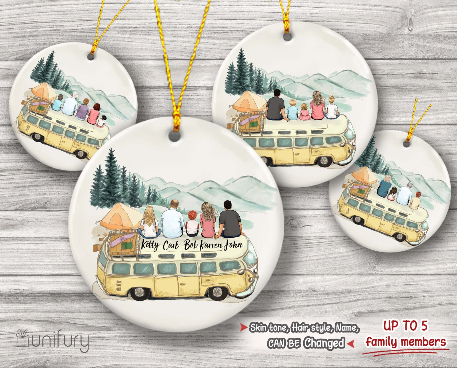 Personalized Christmas Ornaments For The Whole Family _ Round shape