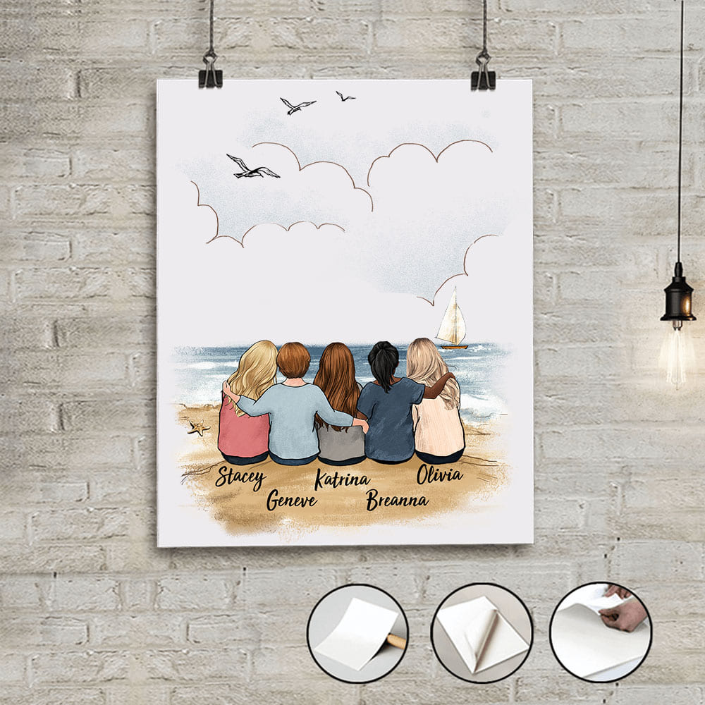 Personalized gift for best friend Peel &amp; Stick Poster
