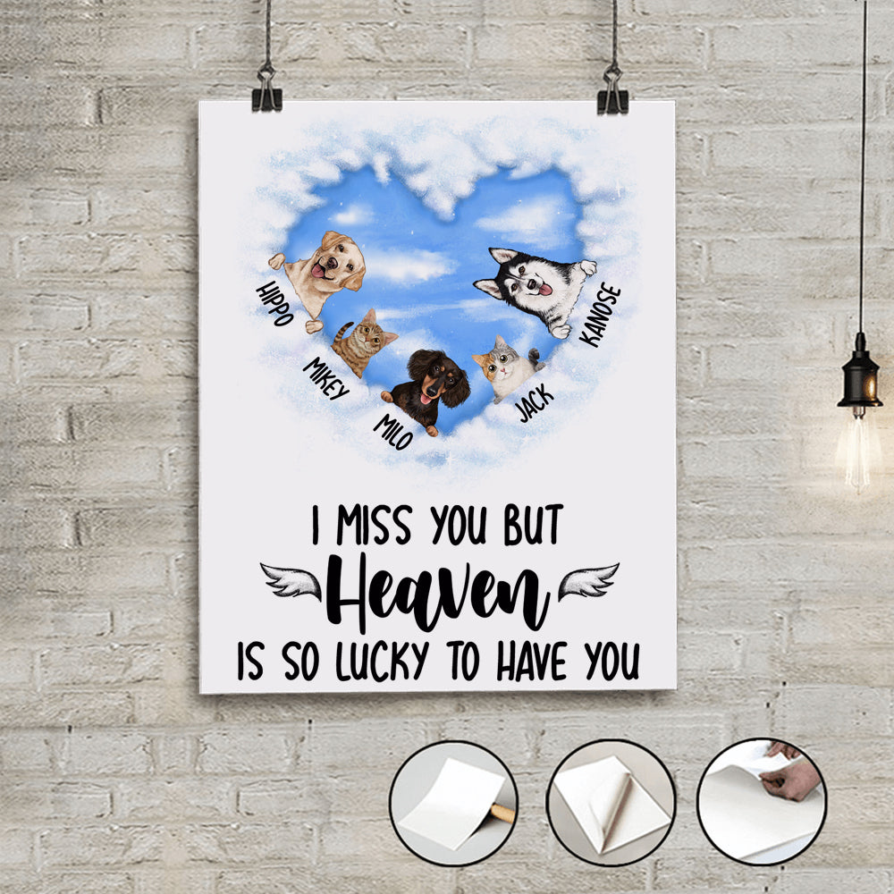 Personalized dog, cat memorial peel &amp; stick poster gifts - What the entrance to heaven must look like