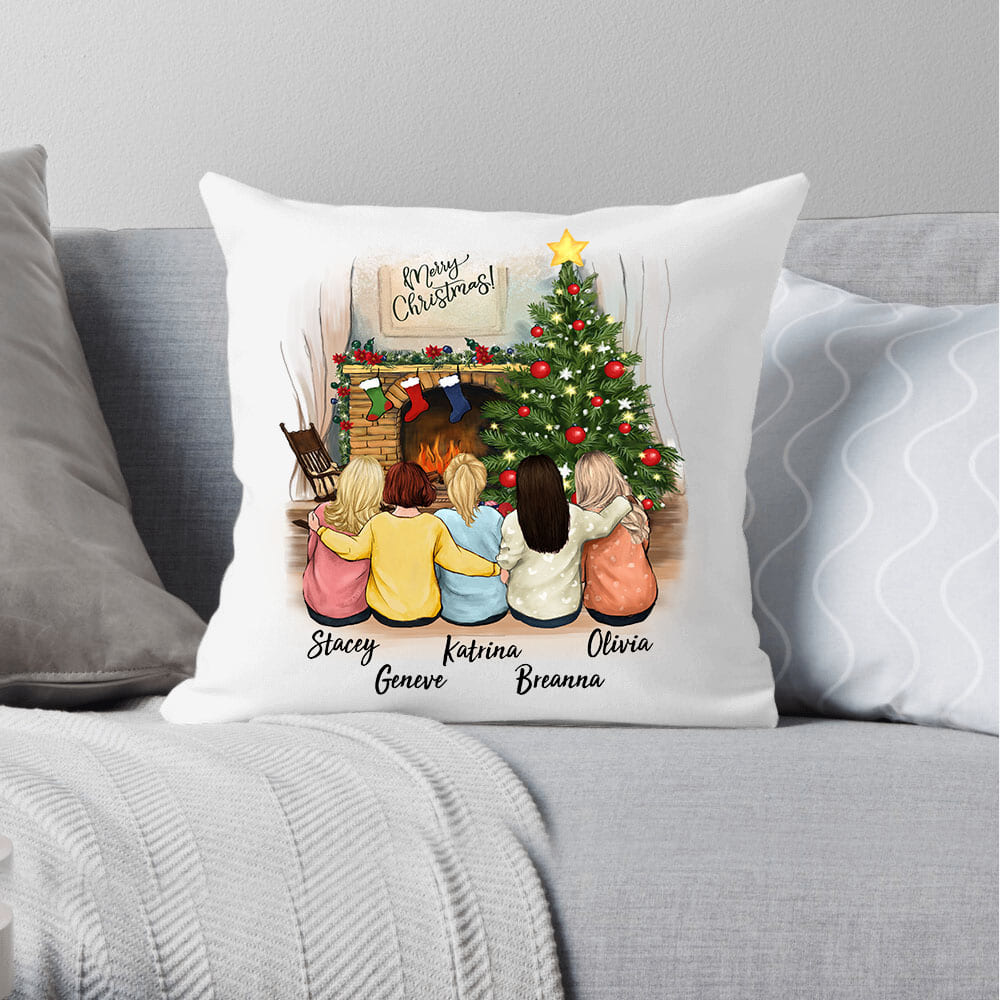 Personalized Best Friend Christmas Pillow