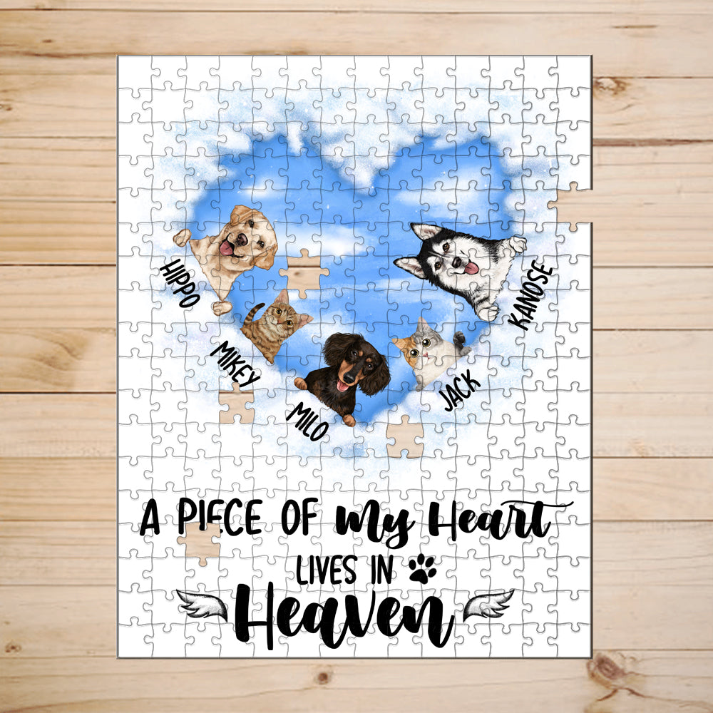 Personalized Dog, Cat Memorial Puzzle Gifts - What The Entrance To Heaven Must Look Like