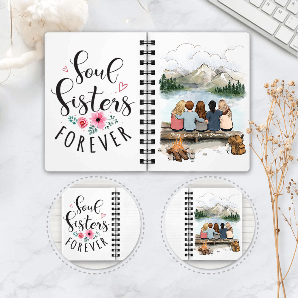 Personalized Best Friend Spiral Journal - Custom Message