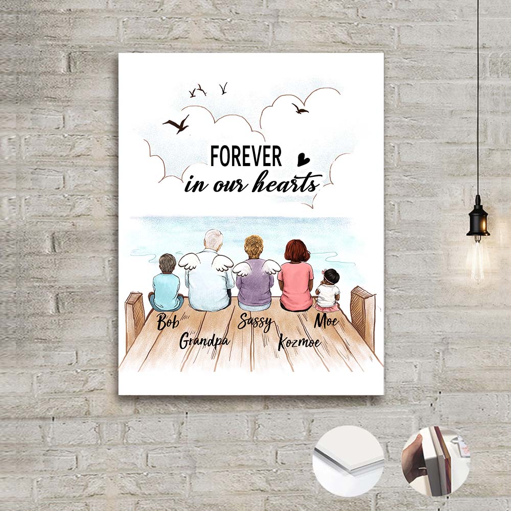 Personalized Memorial acrylic print gift for lost loved one - Custom Sayings