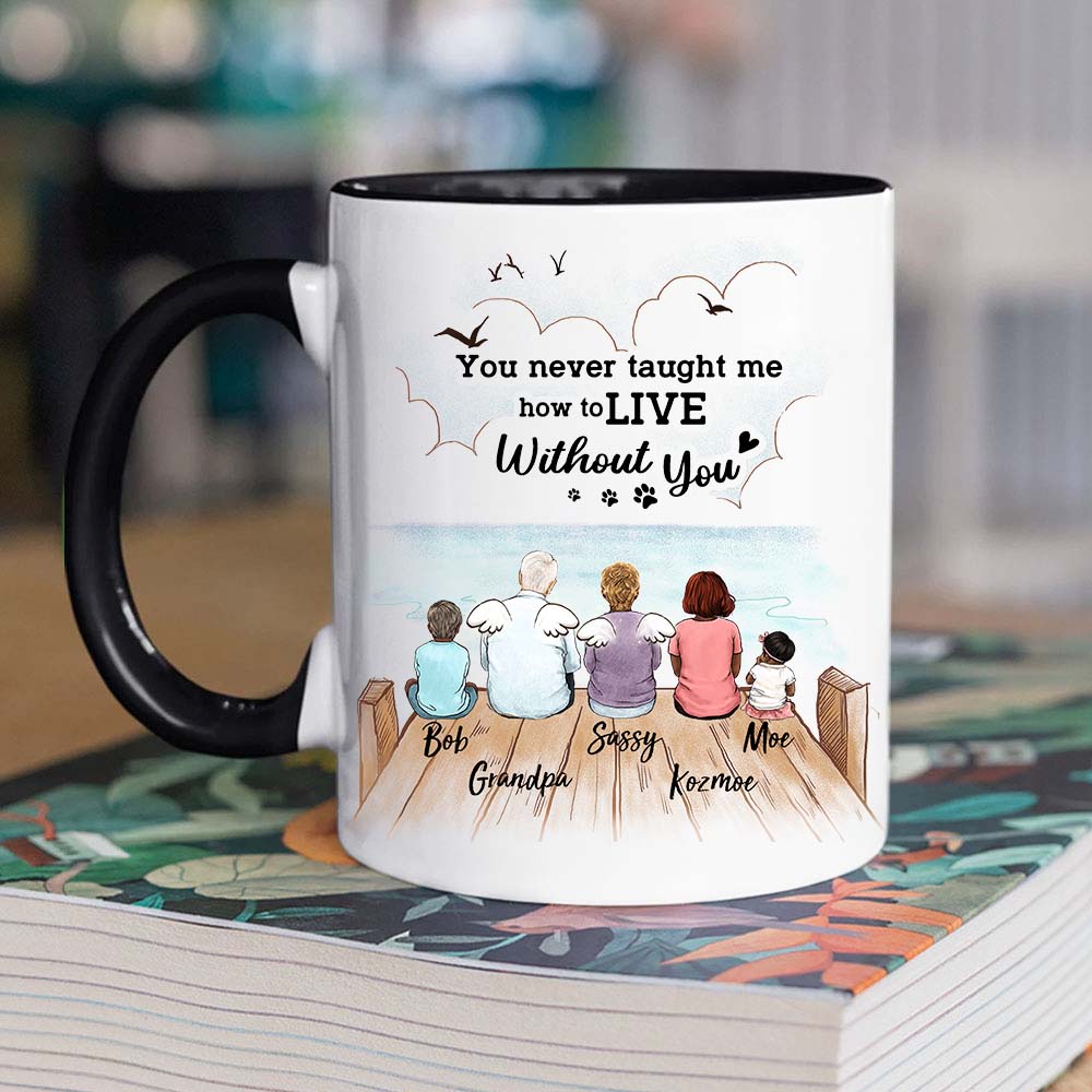 custom memorial color accent coffee mug