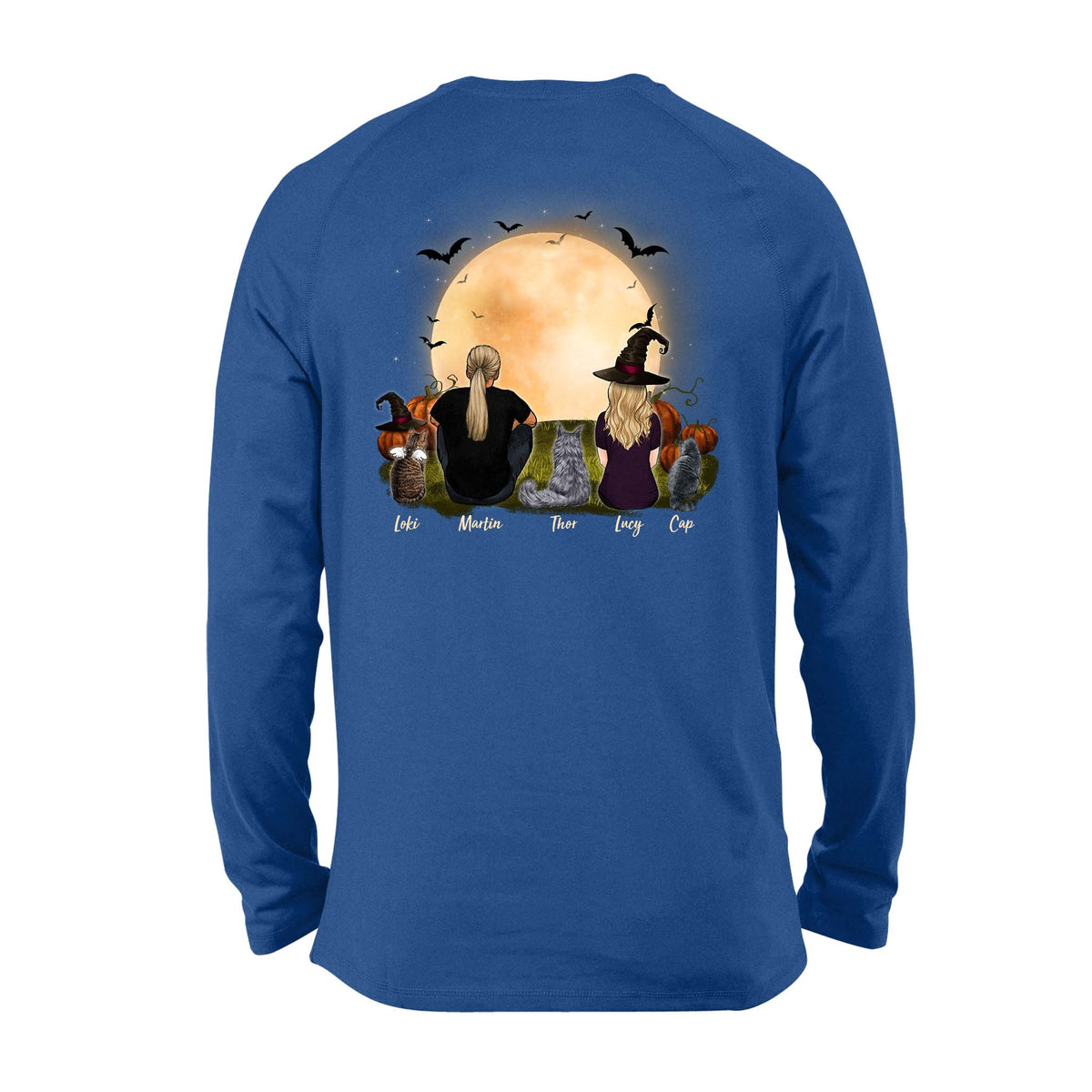 cat and cat owner royal halloween long sleeve gift for cat lovers