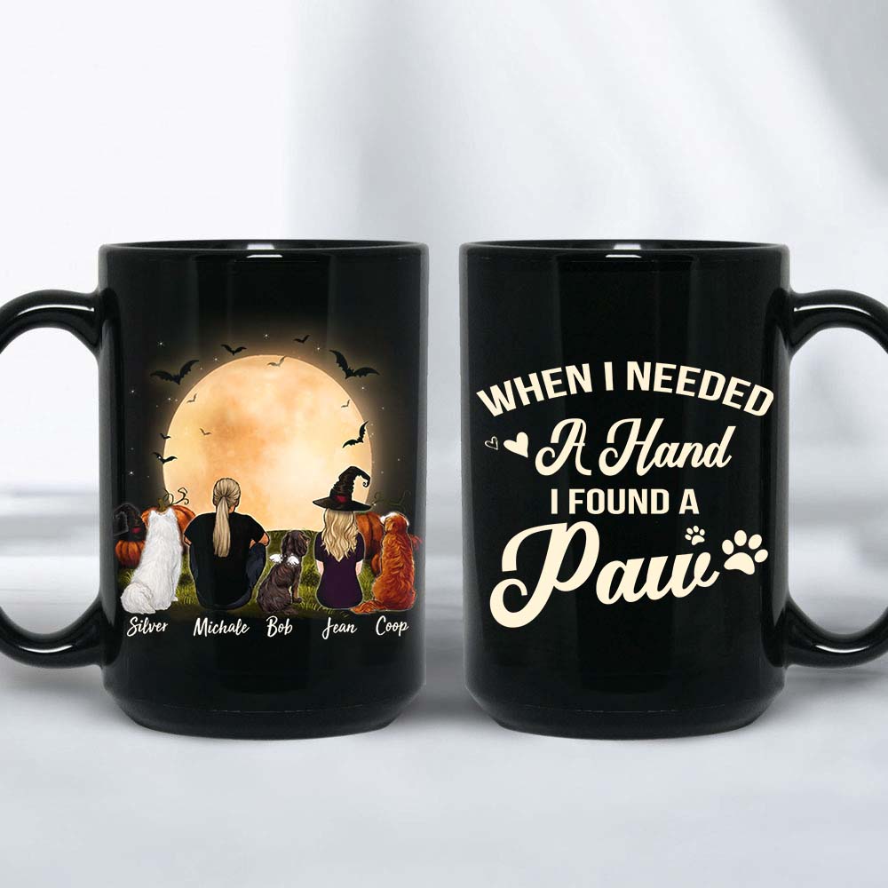 Personalized custom dog &amp; couple coffee mug Halloween - CUSTOM MESSAGE - 2398