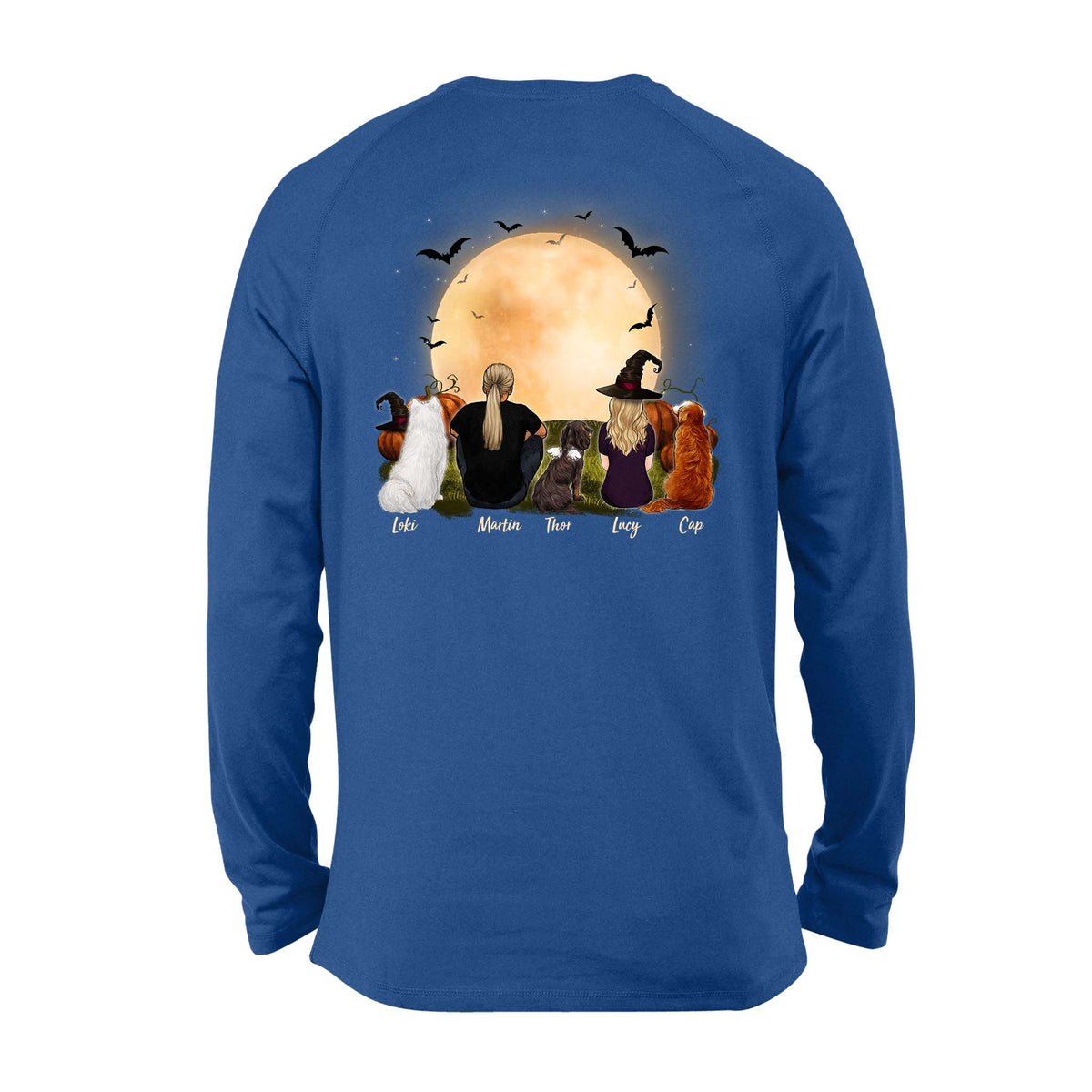 dog and dog owner royal halloween long sleeve gift for dog lovers
