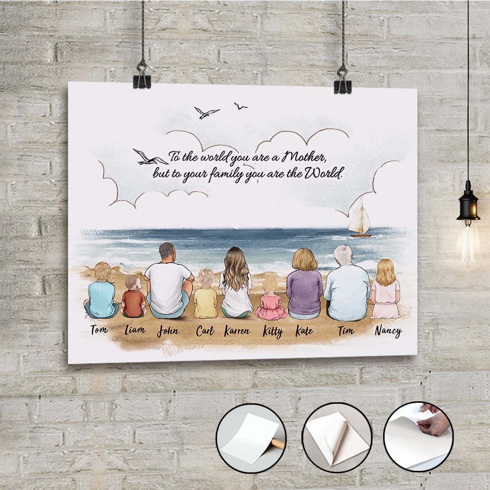 custom family peel and stick poster with custom message