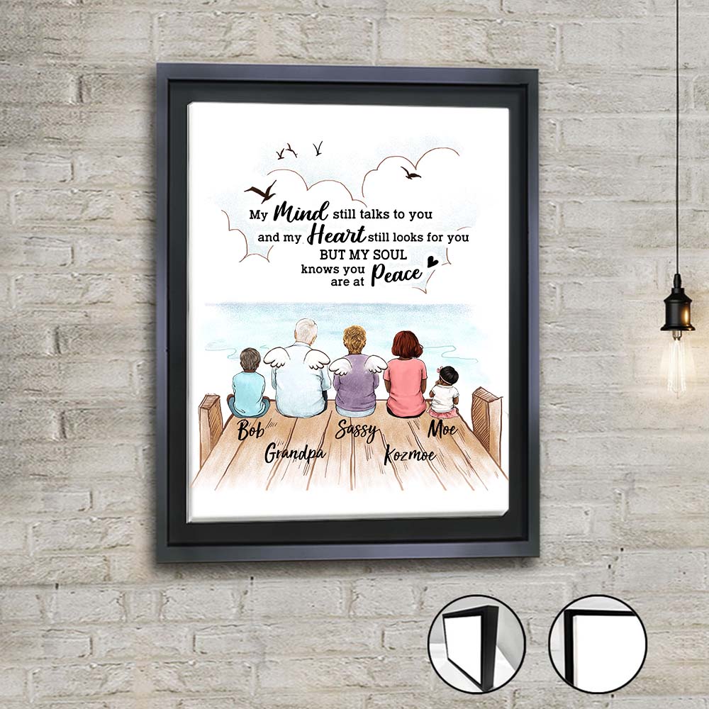 Personalized Memorial framed canvas gift for lost loved one - Custom Sayings