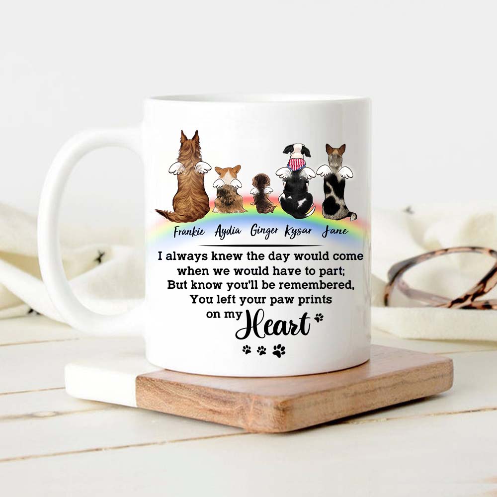 Personalized Dog Rainbow Bridge Mug - Memorial Gift