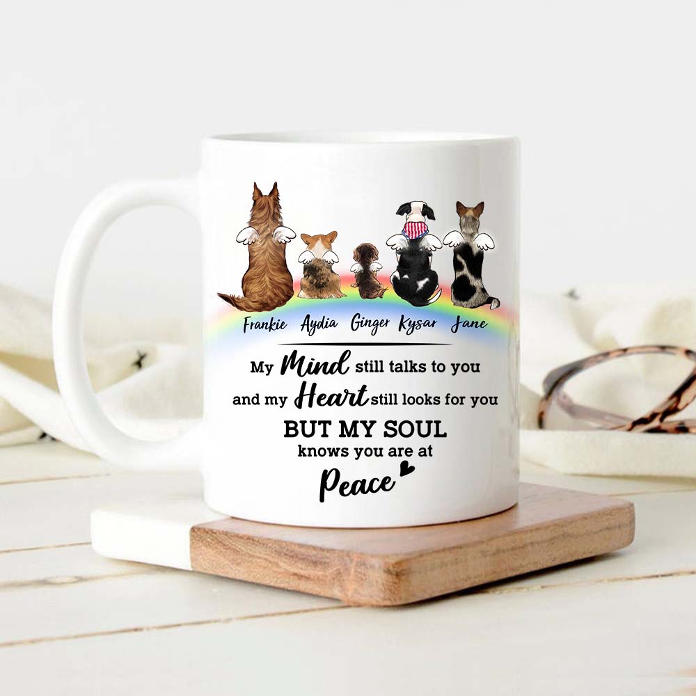 Personalized Dog Rainbow Bridge Mug - Memorial Gift