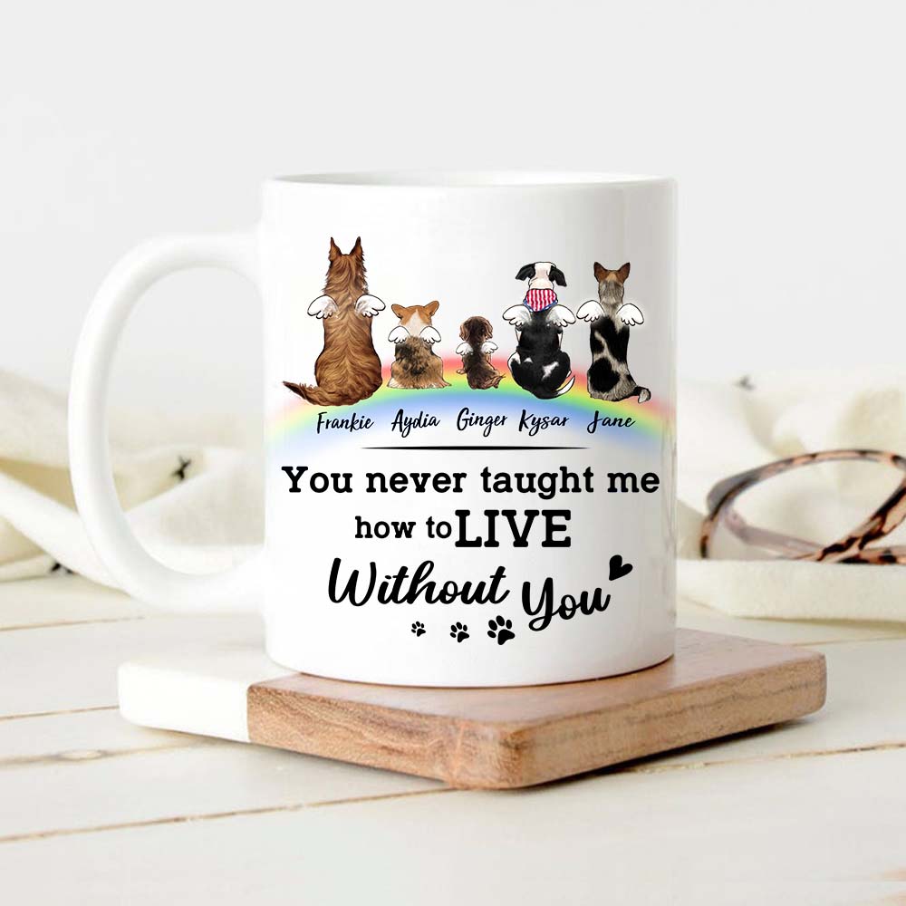 Personalized Dog Rainbow Bridge Mug - Memorial Gift