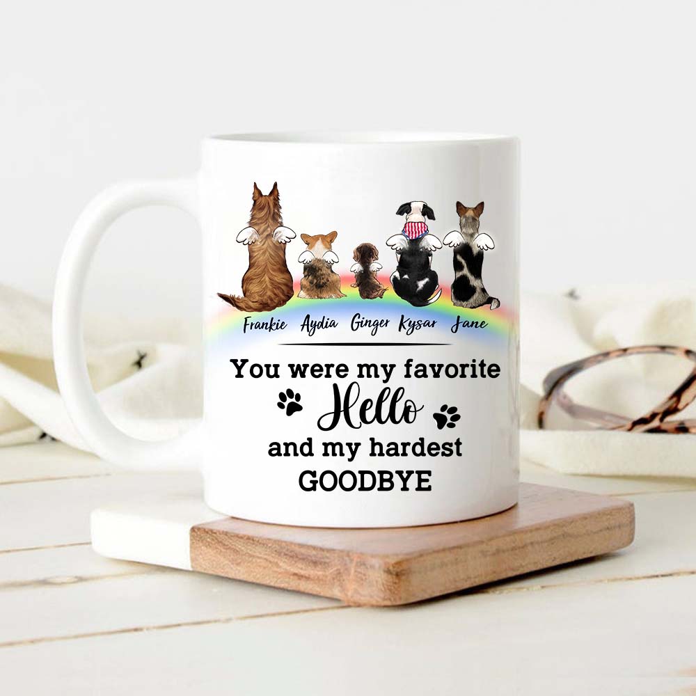 Personalized Dog Rainbow Bridge Mug - Memorial Gift