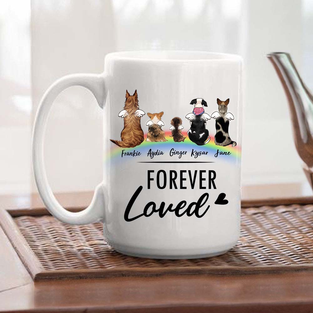 Personalized Dog Rainbow Bridge Mug - Memorial Gift