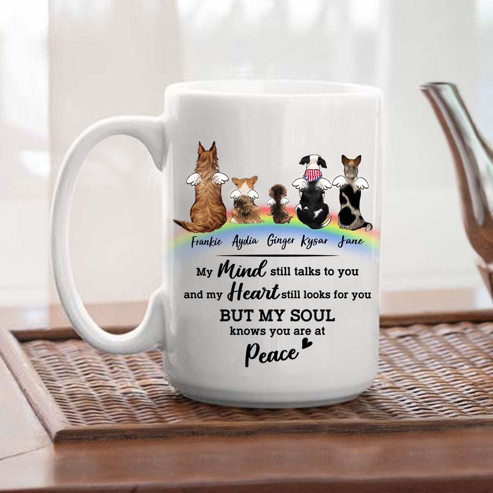 Personalized Dog Rainbow Bridge Mug - Memorial Gift