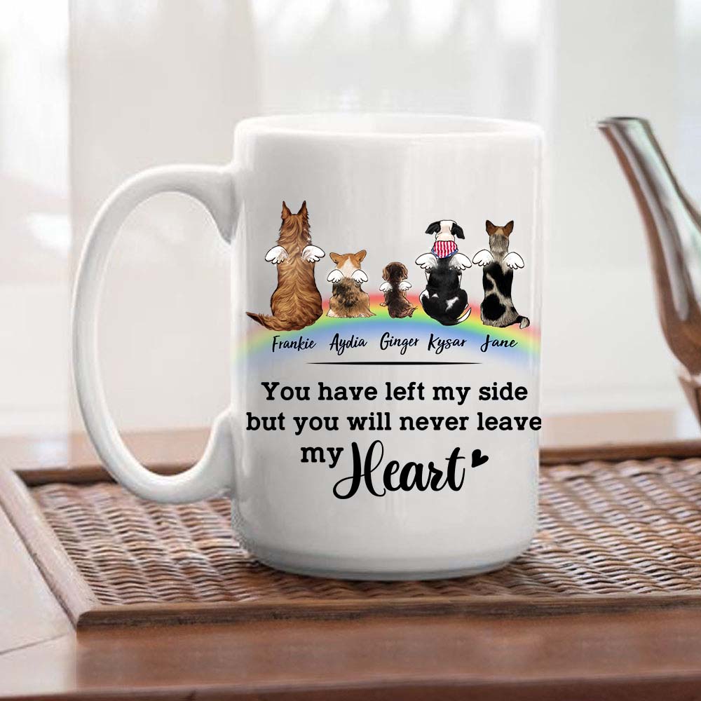 Personalized Dog Rainbow Bridge Mug - Memorial Gift