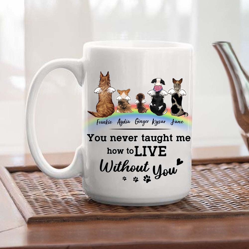 Personalized Dog Rainbow Bridge Mug - Memorial Gift