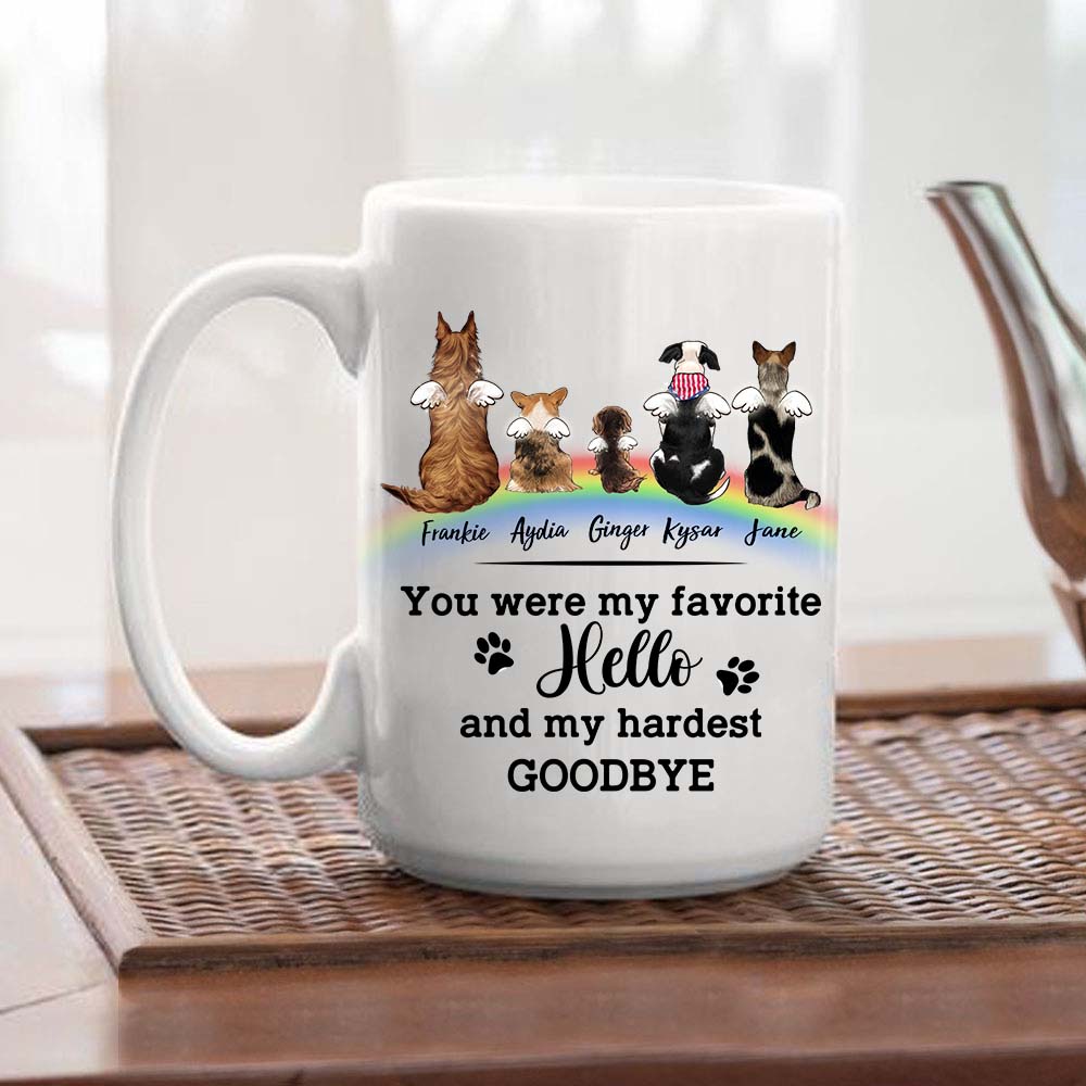 Personalized Dog Rainbow Bridge Mug - Memorial Gift