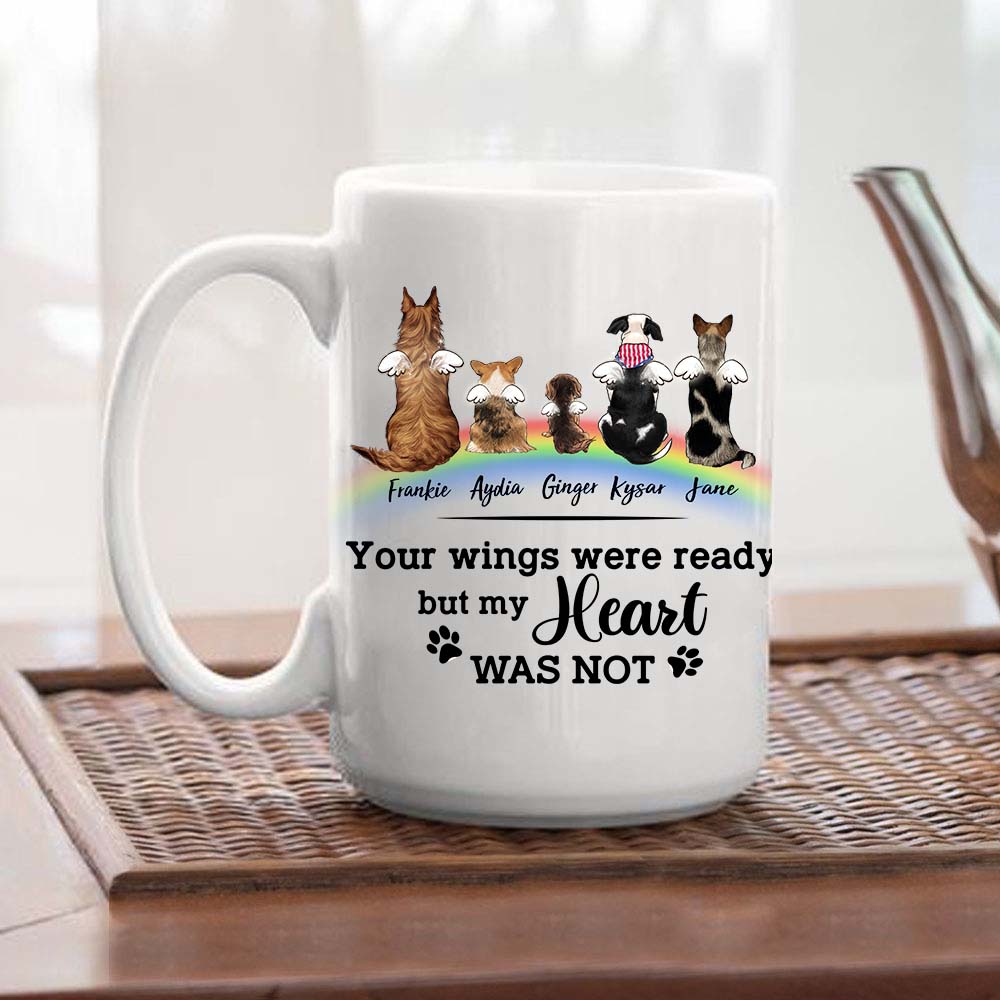 Personalized Dog Rainbow Bridge Mug - Memorial Gift