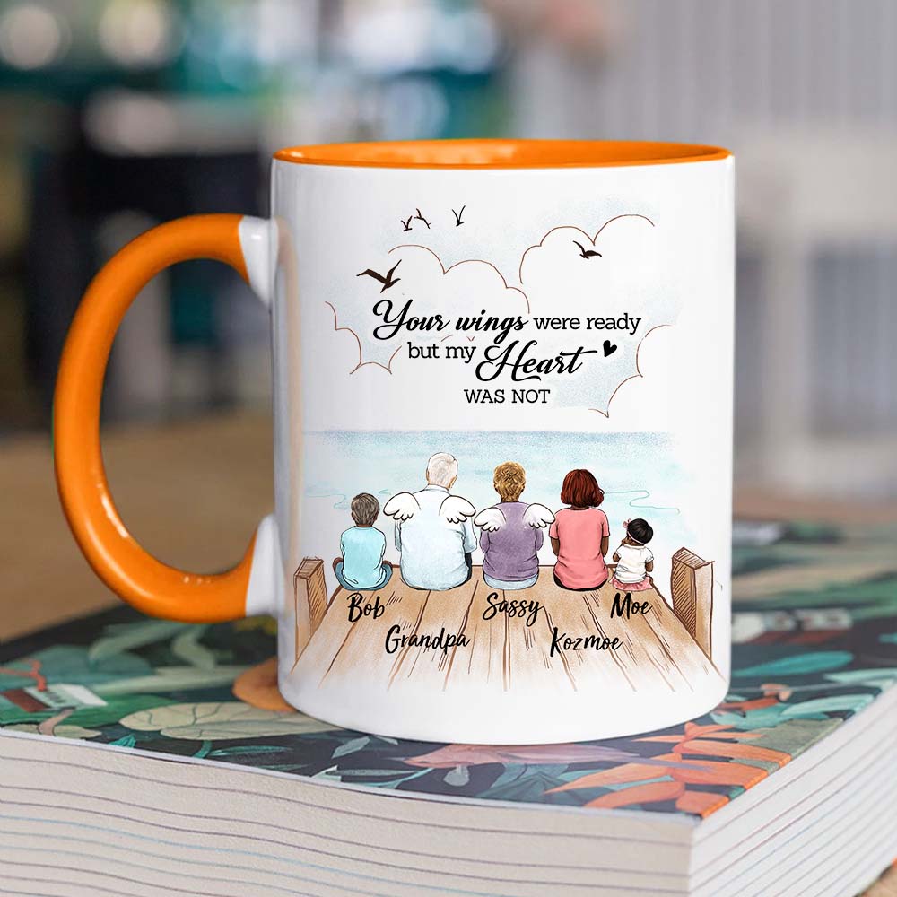 custom memorial color accent coffee mug
