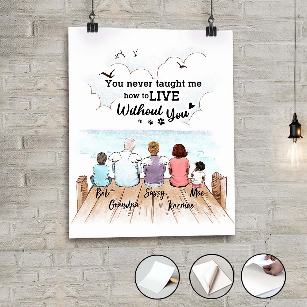 Personalized Memorial peel &amp; stick poster gift for lost loved one - Custom Sayings